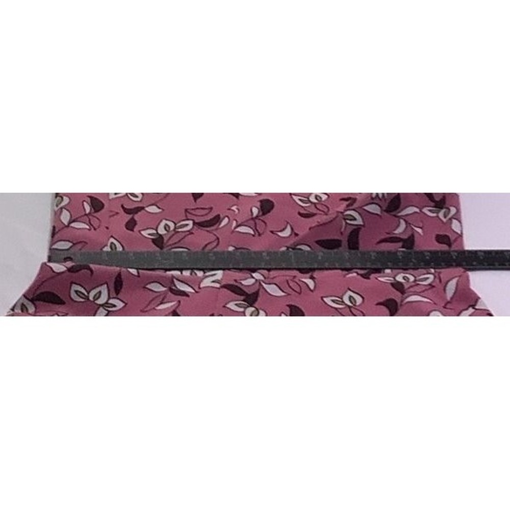 Ann Taylor Factory Midi Dress Womens 6 Pink Floral Textured Boho Full Zip - Picture 4 of 5